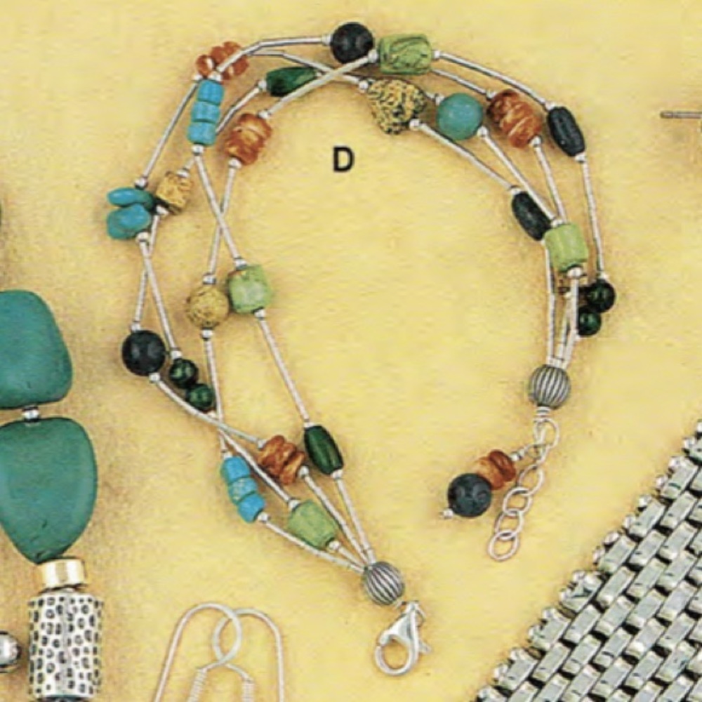 Silpada Sterling Silver Lapis Turquoise Picture Jasper Coral Bracelet B0788 - Picture 6 of 16